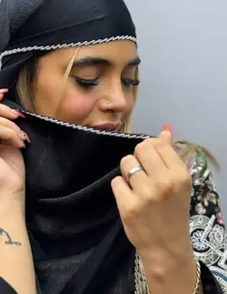 روسری مدل مینی اسکارف منجوق دوزی