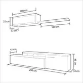 میز تلویزیون مدرن MDF مدل Atoosa