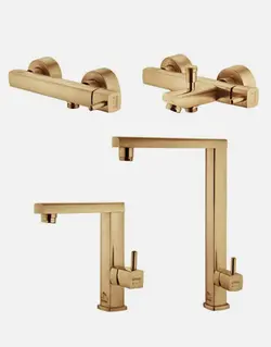 ست شیر آلات درخشان مدل اسپینر طلایی