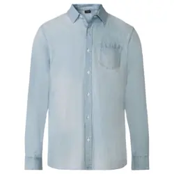 پیراهین آستین بلند مردانه جین کاغذی برند لیورجی مدل 4052916047538