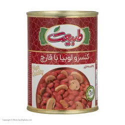 کنسرو لوبیا با قارچ طبیعت - 380 گرم