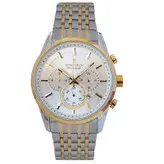 ساعت مچی عقربه‌ای مردانه رومانسون مدل بندفلزی سه موتور کرنوگراف ضدآب تاریخ شمار کد 12