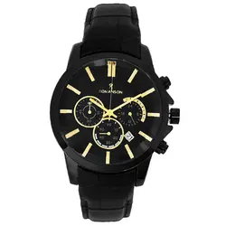 ساعت مچی عقربه‌ای مردانه رومانسون مدل کرنوگراف سه موتورفعال بندچرمی تاریخ شمار کد 29