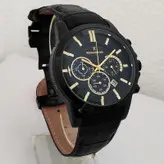 ساعت مچی عقربه‌ای مردانه رومانسون مدل کرنوگراف سه موتورفعال بندچرمی تاریخ شمار کد 29