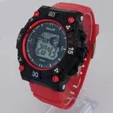 WATCH ارسال رایگان ساعت مچی دیجیتال قرمز مشکی اسپرت ضدآب کرنومتر دار چراغدار تایمر باکیفیت تاریخ شمار