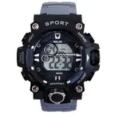 ارسال رایگان ساعت مچی دیجیتال طوسی مشکی اسپرت ضدآب کرنومتر دار چراغدار تایمر هدیه ویژه Sport تاریخ شمار