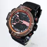 ساعت اسپرت نارنجی دیجیتال پسرانه ضدآب جی شاک چراغدار کرنومتر آلارم زنگ هشدار چراغ دار ارسال رایگان تاریخ شمار Sport