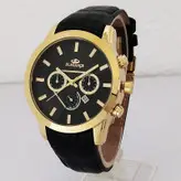 ساعت مردانه الگانس طرح سه موتور تک موتور فعال تاریخ شمار ضدآب موتور ژاپن