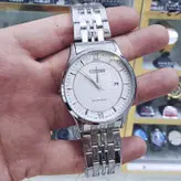 ساعت سیتیزن مردانه تقویم دار رنگ ثابت استیل ضدآب موتور ژاپن پشت ساعت حک شده ارسال رایگان همراه با جعبه رایگان
