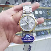 ساعت مردانه کاسیو تقویم دار داخل صفحه و پشت ساعت هم حک شده ژاپن ضد اب رنگ ثابت