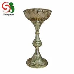 جام آجیل و خشکبار پایه دار مدل اشکی آبکاری طلایی - فروشگاه اینترنتی شارپ ایران | فروشگاه تخصصی تجهیزات فروشگاهی