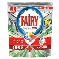 قرص ماشین ظرفشویی فیری مدل پلاتنیوم پلاس بسته 40 عددی