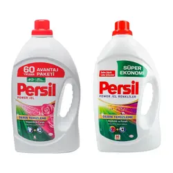 مایع و ژل لباسشویی پرسیل با رایحه گل بهاری تولید ترکیه حجم 3900 میل