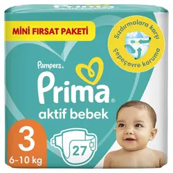 پوشک پریما پمپرز ترک سایز ۳ (۲۷ عددی)