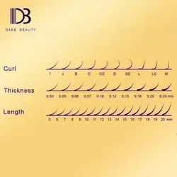 مژه اکستنشن ضخامت 0.20 دی بی DB میکس فر D