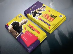 کارت ویزیت باشگاه بدنسازی و تناسب اندام