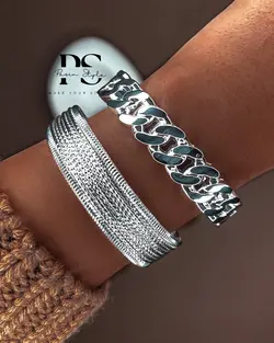 بنگل آبکاری نقره کد ۰۰۰۰۸ | pasinStyle