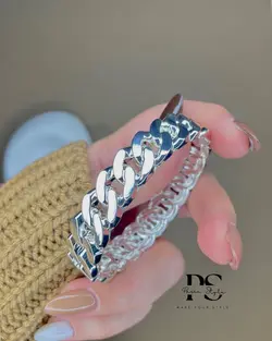 بنگل آبکاری نقره کد ۰۰۰۰۸ | pasinStyle