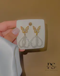 گوشواره پروانه‌ای فانتزی کد۰۰۰۳۸ | pasinStyle
