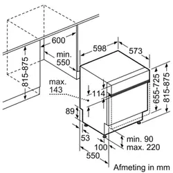 ماشین ظرفشویی توکار بوش مدل SMI88TS36E