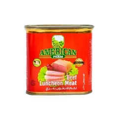 کنسرو کالباس گوشت گاو آمریکن فارم 320 گرمی