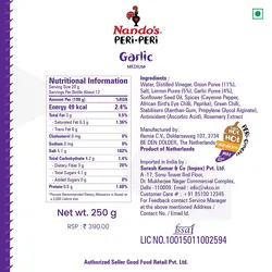 سس پری پری سیر ناندوز Nando's Garlic Mediumحجم 250 میل