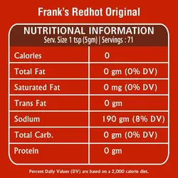 سس فلفل کاین اورجینال ردهات Frank's Redhot حجم 350 میل
