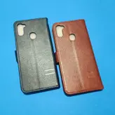 کیف کلاسوری چرمی مگنتی جا کارتی دار مناسب برای گوشی موبایل سامسونگ A11 M11