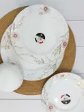 سرویس آرکوپال ۶ نفره ۲۶ پارچه قالب بن (bone) طرح روناک