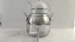 کتری و قوری 4.5 لیتر شیردار استیل کد 7292