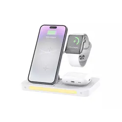 شارژر وایرلس Wireless Charger4 in1 REX-W31 - فروشگاه آنلاین موبایل و لوازم جانبی