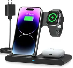 شارژر وایرلس Wireless Charger3 in1 REX-W20 - فروشگاه آنلاین موبایل و لوازم جانبی