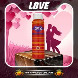 اسپری خوشبو کننده بدن زنانه شی مدل لاو ( Love ) - she