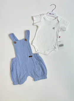 ست رامپر و بادی آستین دار برند AKEM baby (اورجینال ترک)