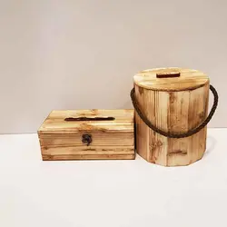 ست سطل و جادستمال 300 برگ رنگ روشن