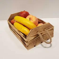 جعبه چوبی بزرگ رنگ سوخته