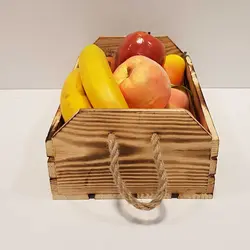 جعبه چوبی بزرگ رنگ سوخته