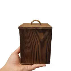 بانکه چوبی چهارگوش درب دار