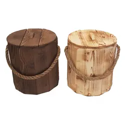 سطل زباله چوبی بزرگ