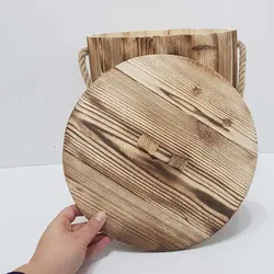 سطل چوبی بزرگ35 سانتی سوخته