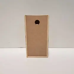 ست سطل و جادستمال کاغذی چوبی 200 برگ رنگ قهوه ای