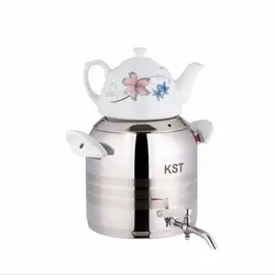 ست کتری شیردار با قوری چینی برند کی اس تی مدل 4020A