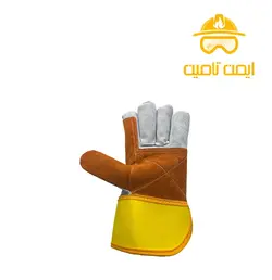 دستکش ایمنی چرمی کف دوبل  | ایمن تامین