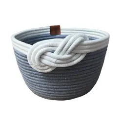 سبد قیطان بافی مدل گلدار