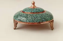 خاویار خوری فیروزه کوبی مسی 1500 گرمی