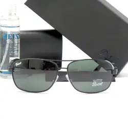 عینک آفتابی مردانه پرسول Persol شیشه سنگ UV400 دسته فنری
