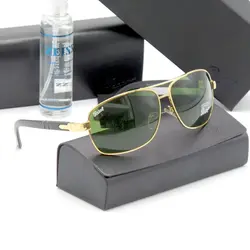 عینک آفتابی مردانه پرسول Persol شیشه سنگ UV400 دسته فنری