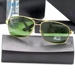عینک آفتابی مردانه پرسول Persol شیشه سنگ UV400 دسته فنری