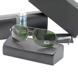 عینک آفتابی مردانه پرسول Persol شیشه سنگ UV400 دسته فنری