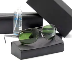 عینک آفتابی مردانه پرسول Persol شیشه سنگ UV400 دسته فنری